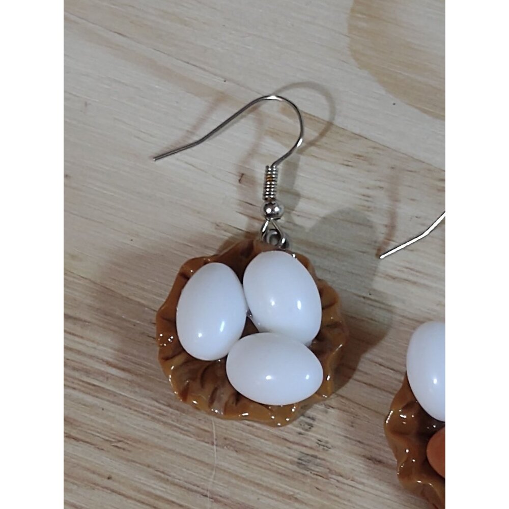 Egg and Nest Earrings Dangle Fashion Jewelry - Picture 4 of 16